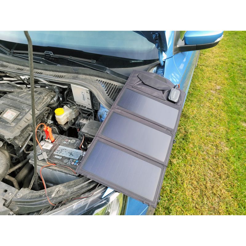 Cargador placas solares 18V / 21W offroad.
