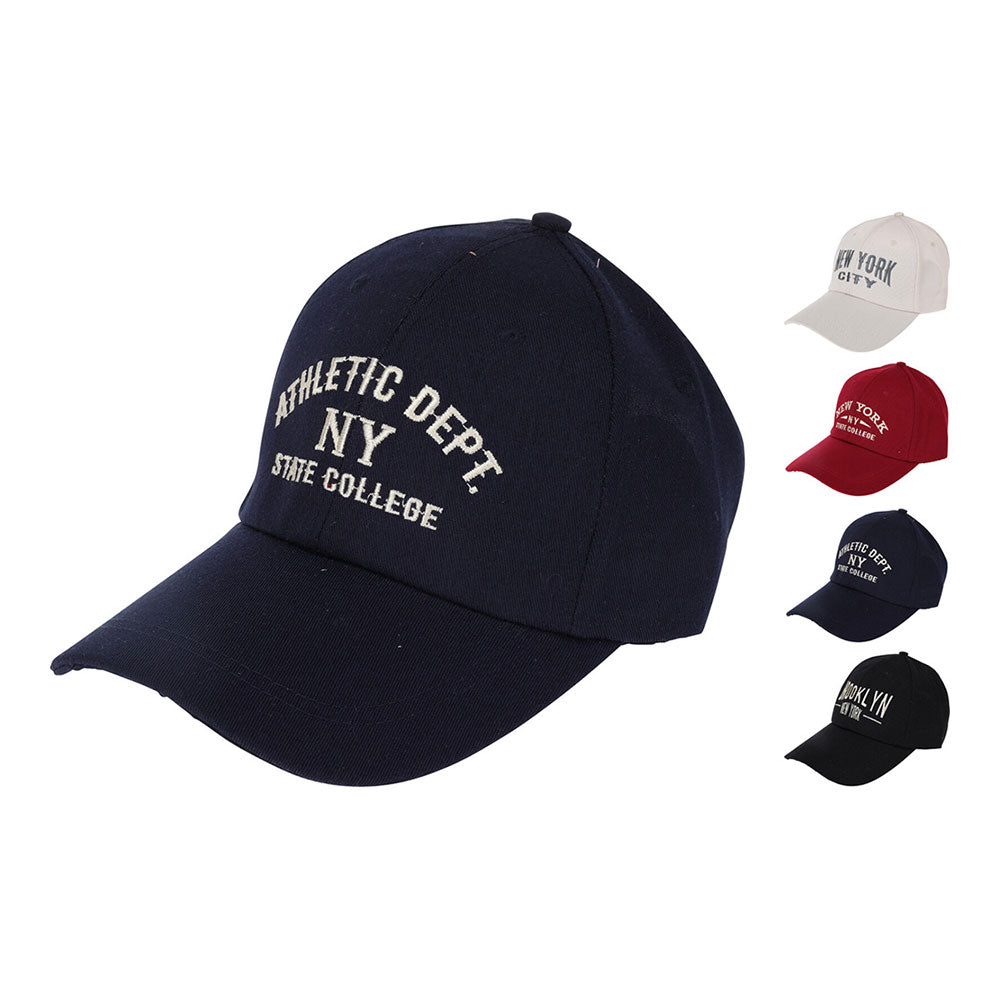 Gorra visera de beisbol con letras bordadas en relive