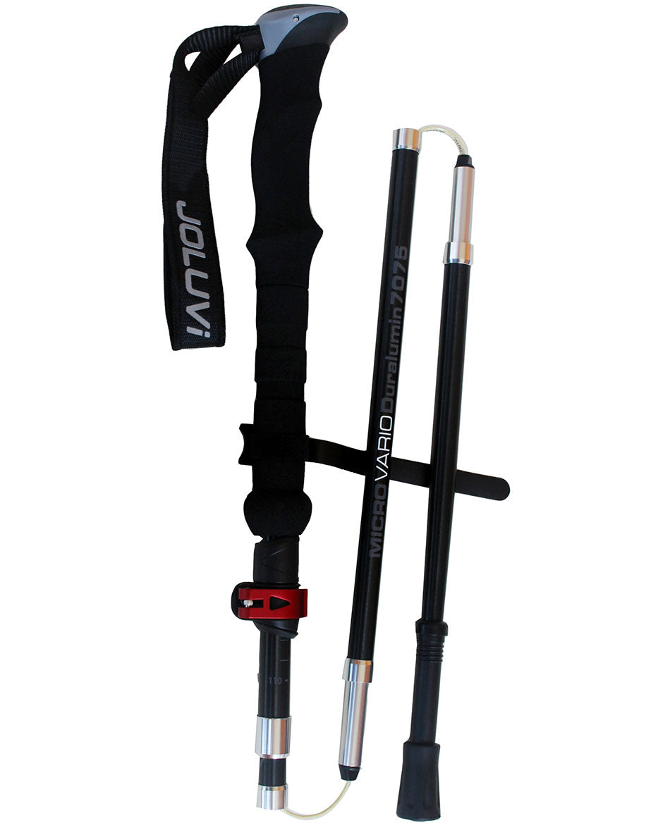 Bastões de caminhada dobráveis com cabo Kevlar.