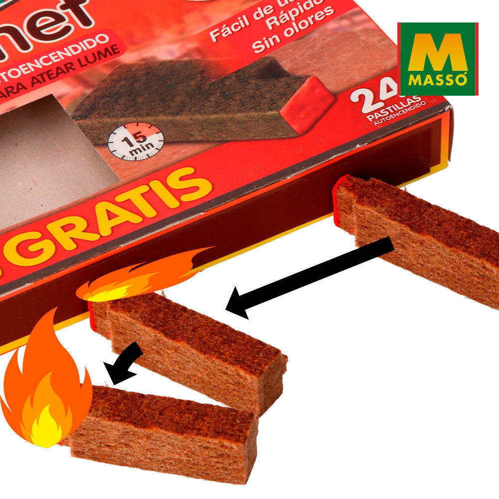 Pastillas de encendido de fuego ecológicas.