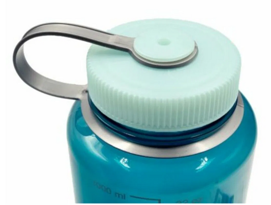 Botella reutilizable 1 litro azul mar boca ancha Nalgene Sustain