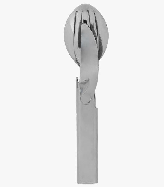 Juego de cubiertos de camping de acero