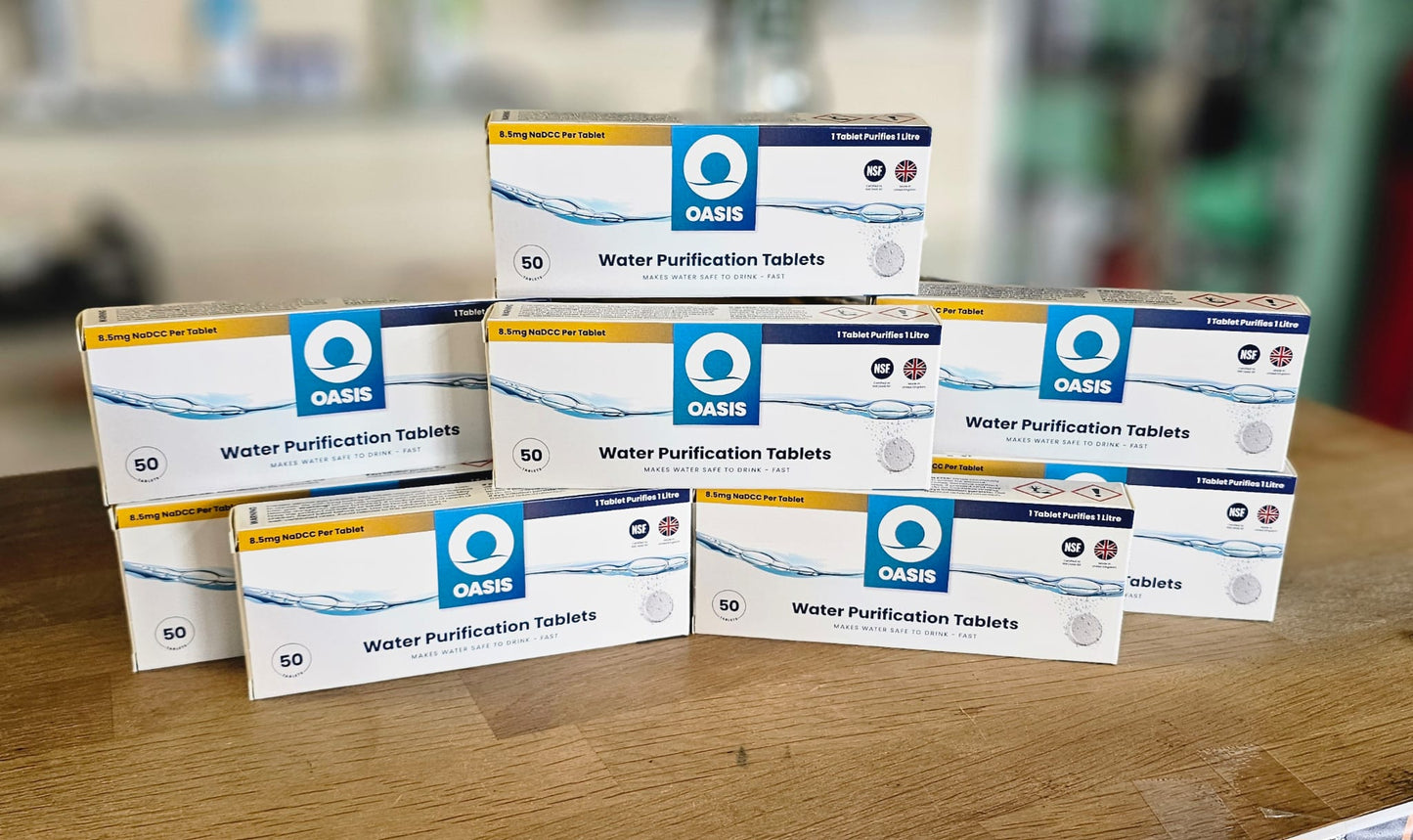 Pastillas potabilizadoras de agua Oasis