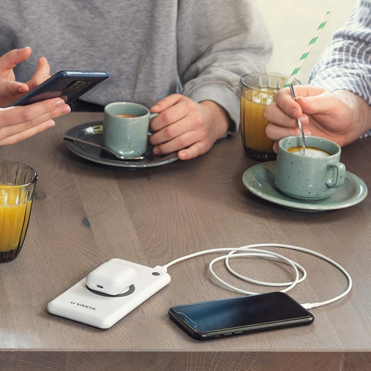 Power bank inalámbrico Varta de 10.000 mAh y carga inalambrica