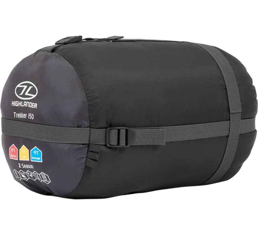 Saco de dormir ligero para climas templados Highlander Trekker 150