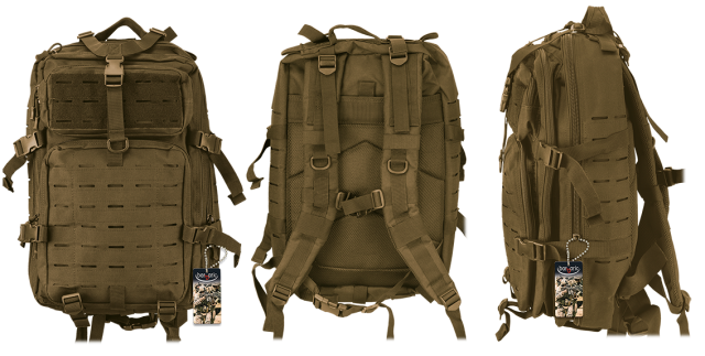 Mochila táctica sistema molle laser cut 38 litros