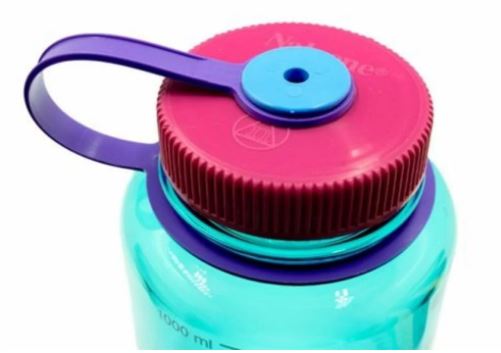 Botella reutilizable 1 litro azul turquesa boca ancha Nalgene Sustain