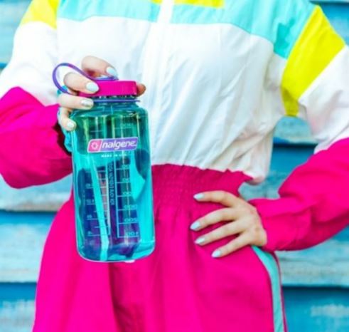 Botella reutilizable 1 litro azul turquesa boca ancha Nalgene Sustain