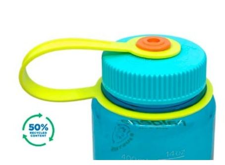 Botella reutilizable 500 ml azul cerúleo boca ancha Nalgene Sustain