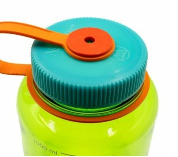Botella Nalgene reutilizable 1 litro verde lima boca ancha Sustain