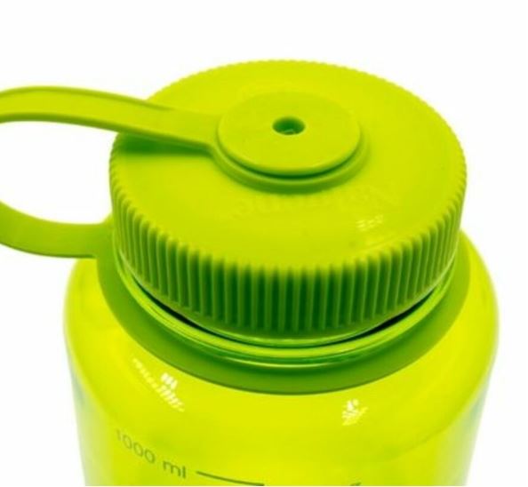 Botella Nalgene reutilizable 1 litro verde claro boca ancha Sustain