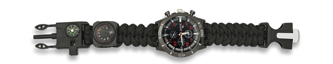 Reloj con paracord, brújula y ferrocerio NORTHVIVOR