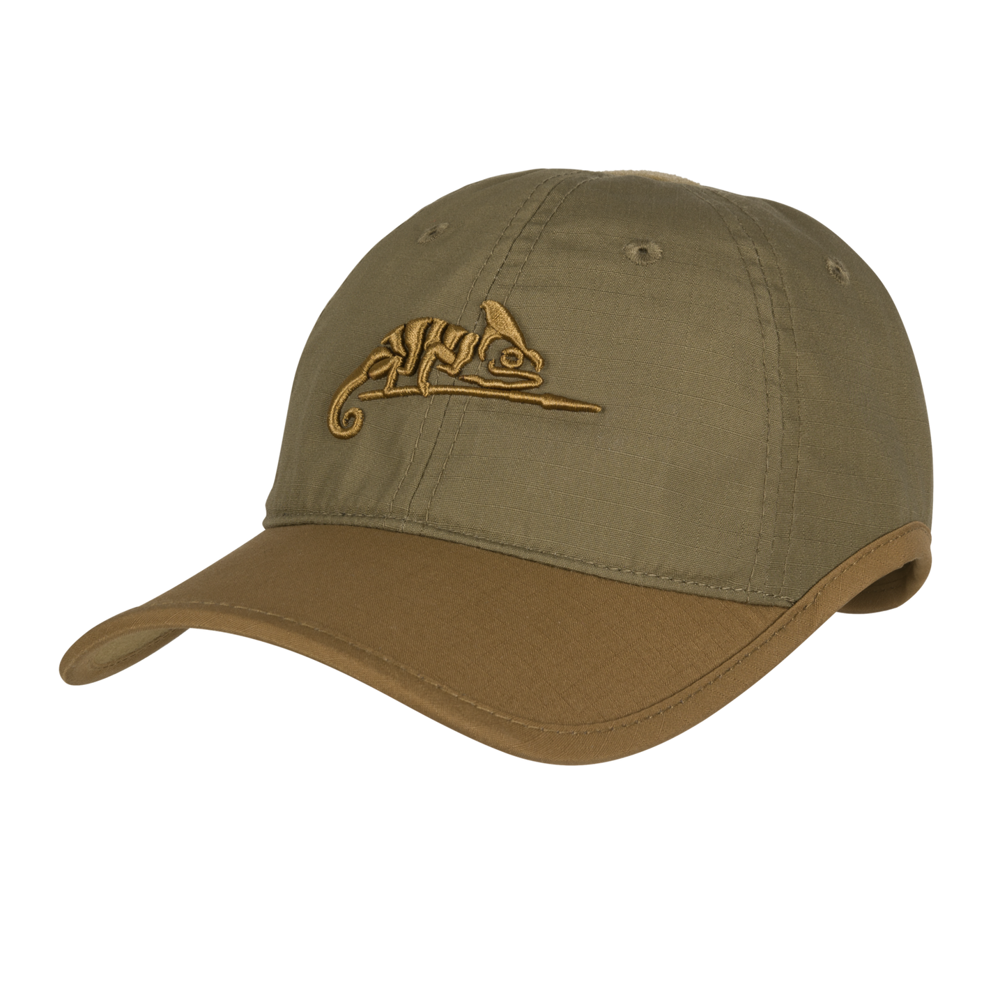 Gorra con logo polycotton ripstop (oliva/coyote)