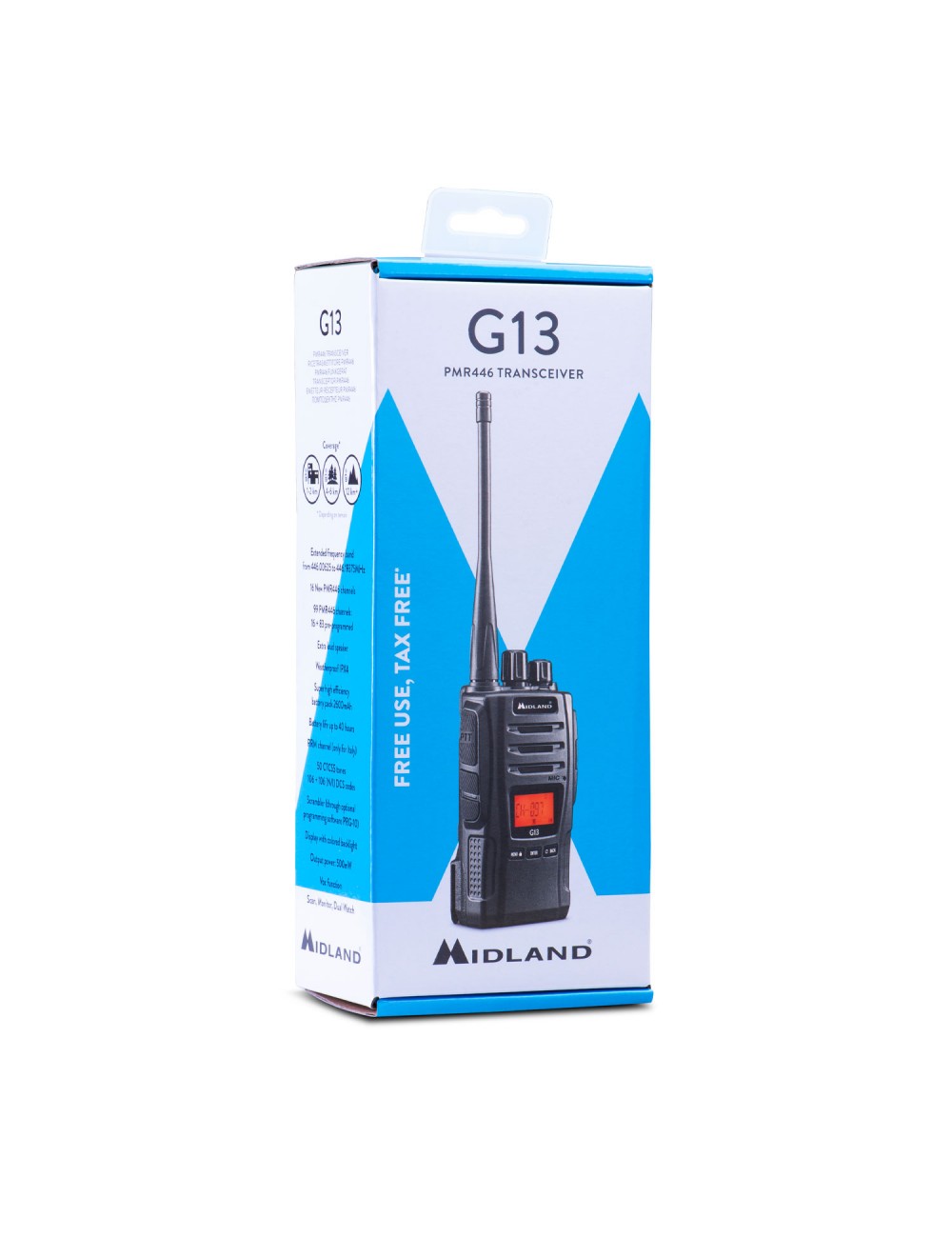 Walkie Midland libre G13 semiprofesional