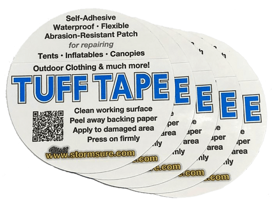 Parches de reparación impermeables autoadhesivos TUFF Tape 5-Pack 75mm NORTHVIVOR