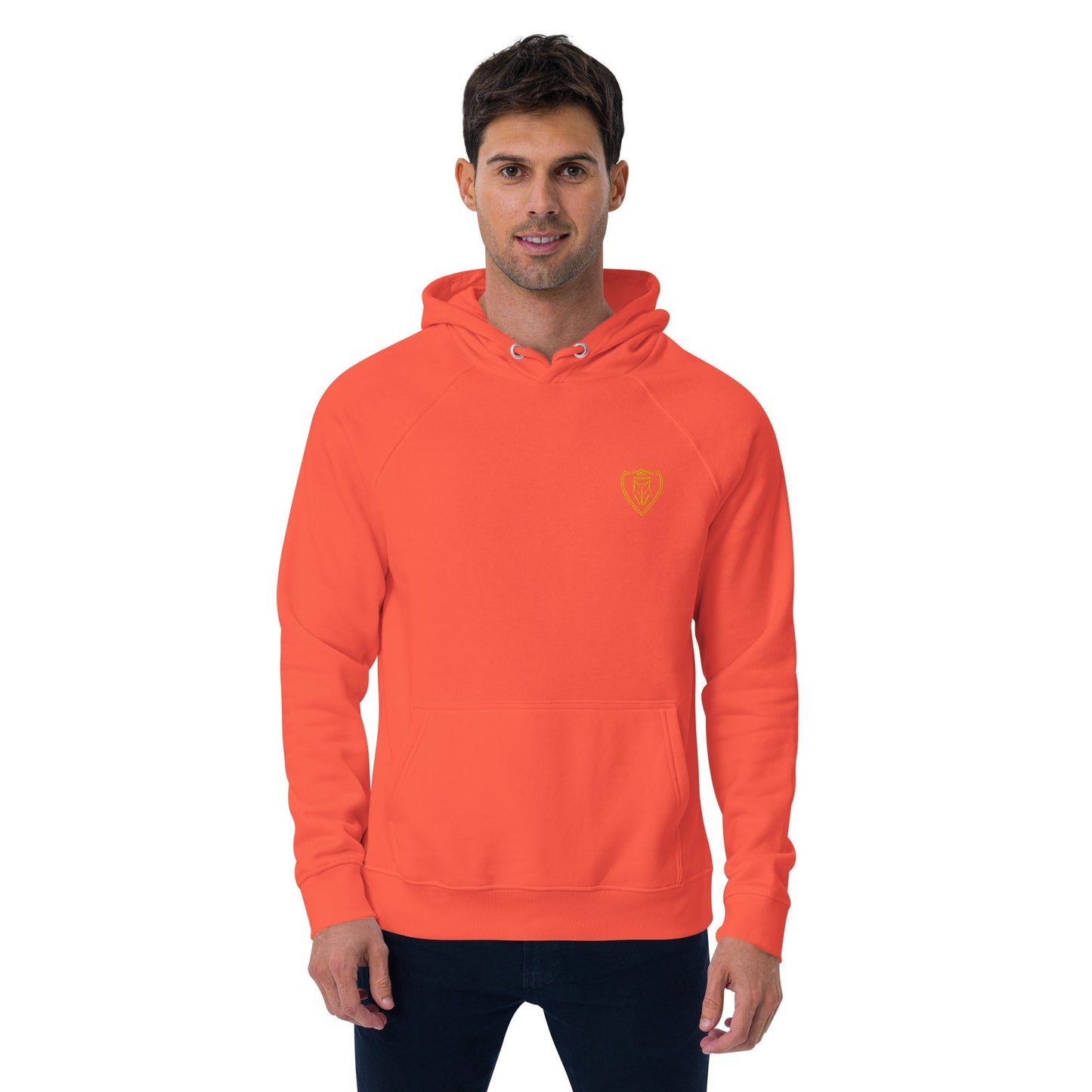 Northvivor unissex eco capuz com escudo dourado no peito