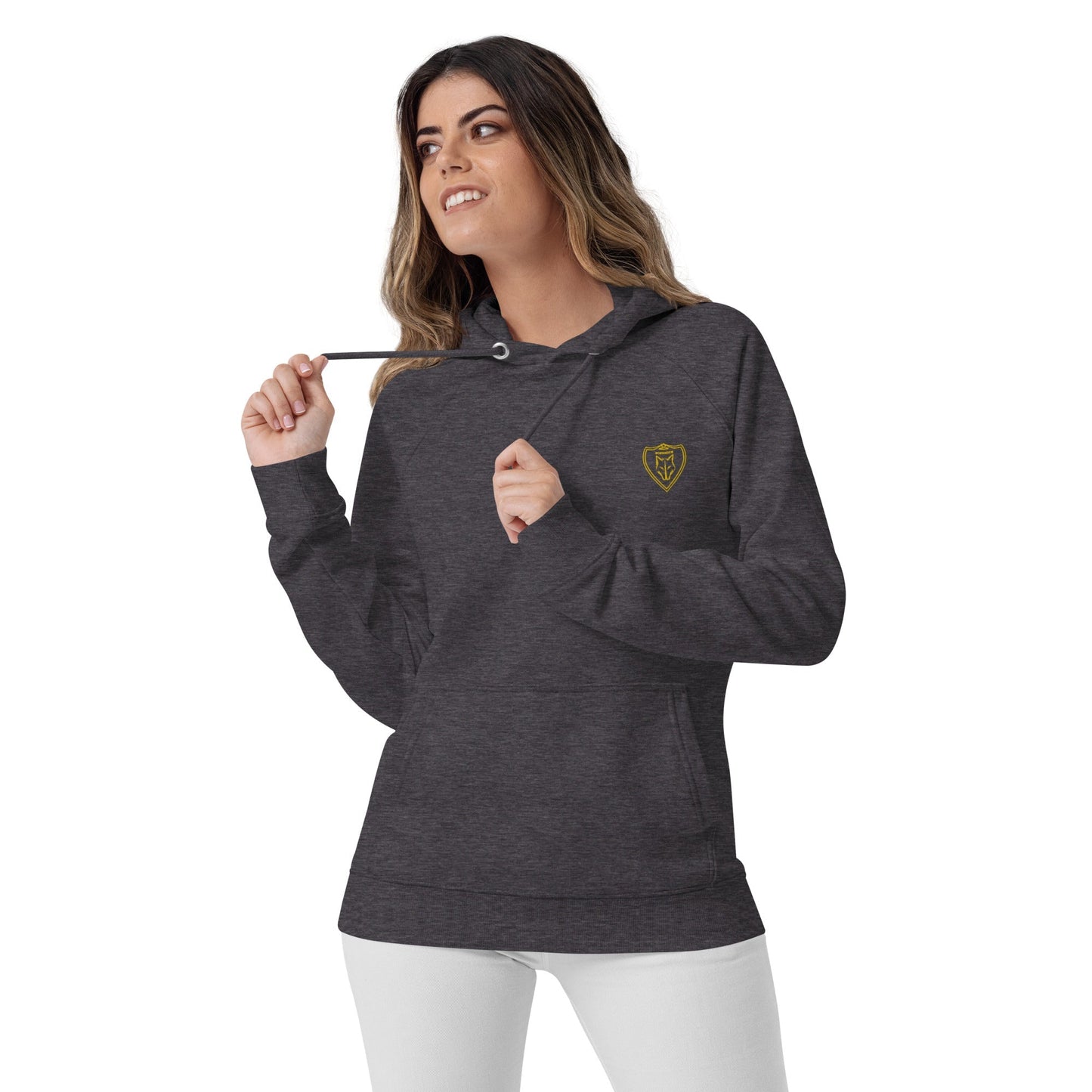 Northvivor unissex eco capuz com escudo dourado no peito