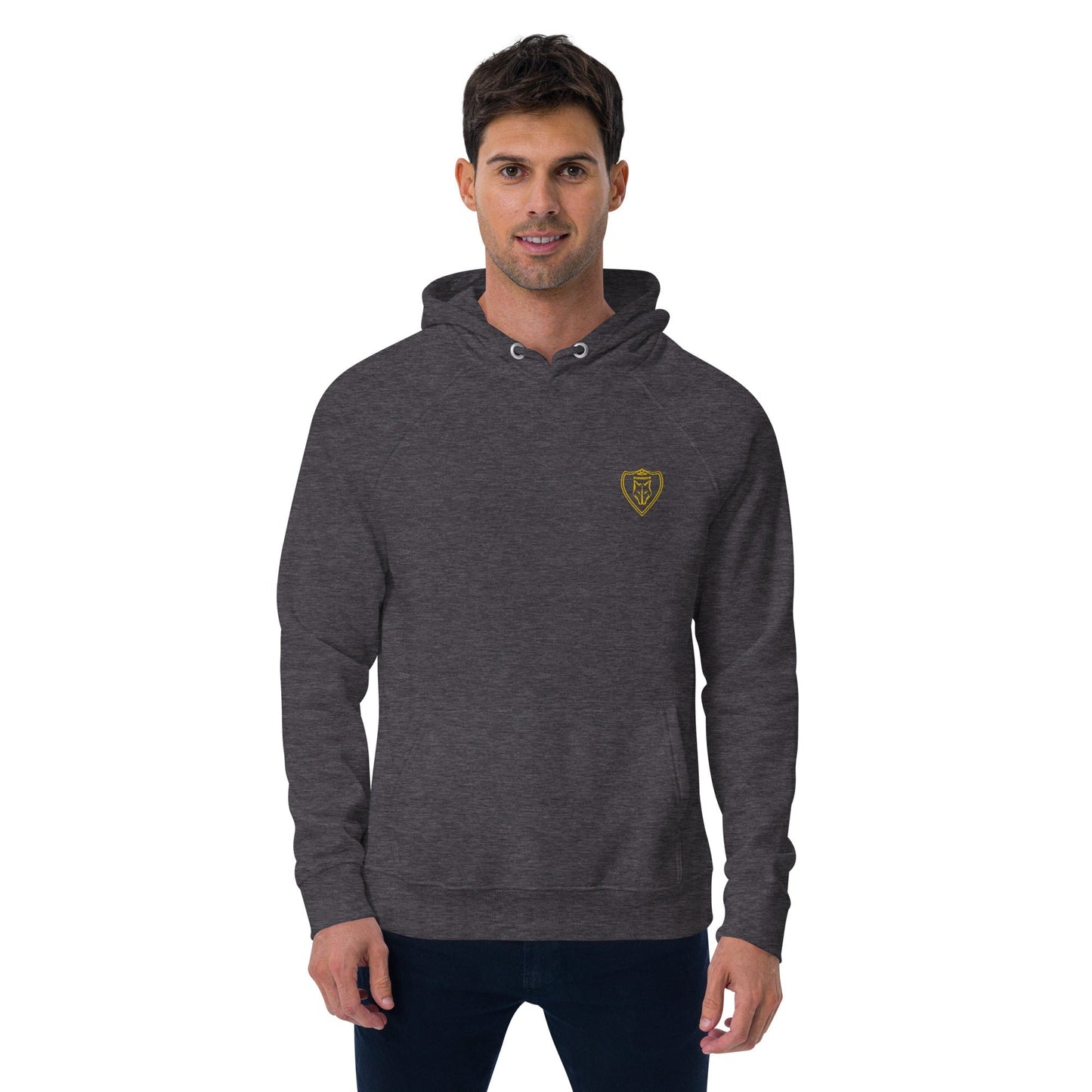Northvivor unissex eco capuz com escudo dourado no peito