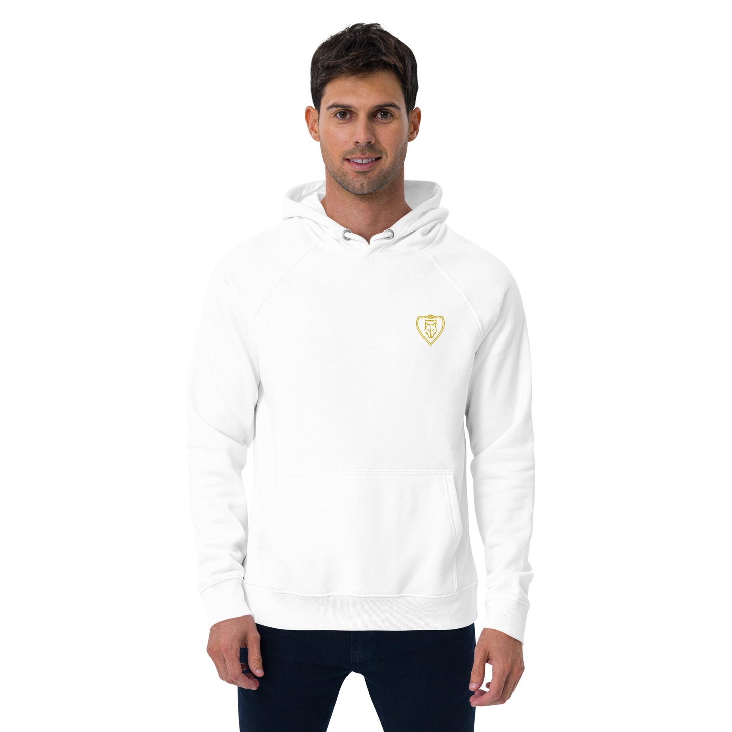 Northvivor unissex eco capuz com escudo dourado no peito