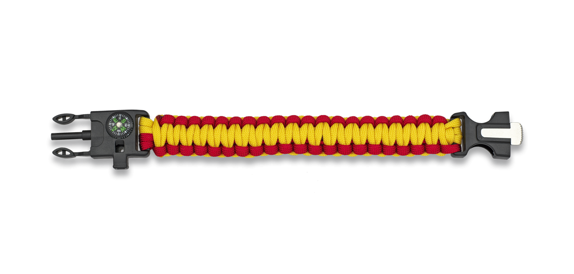 Pulseira de paracord de sobrevivência