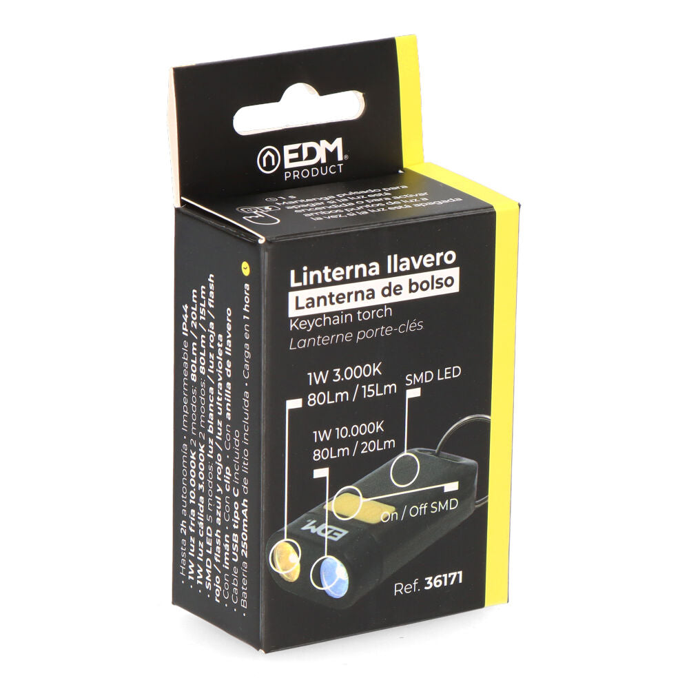 Mini Linterna Multifunción LED – 5 Modos de Luz, Recargable y Ultraportátil