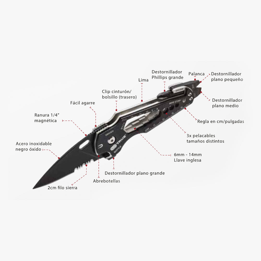 Smartknife+ navaja multiusos 15 en 1 true tu6869