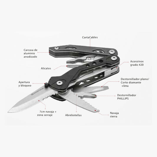 Multiherramienta Outdoor Firer Anger para Supervivencia y Emergencias