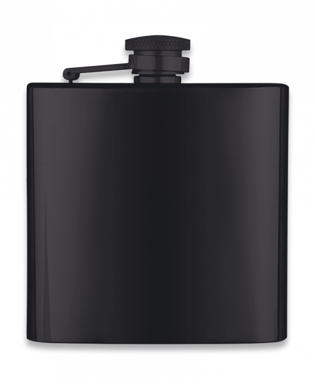 Petaca Inox Negra 6 Oz ALBAINOX