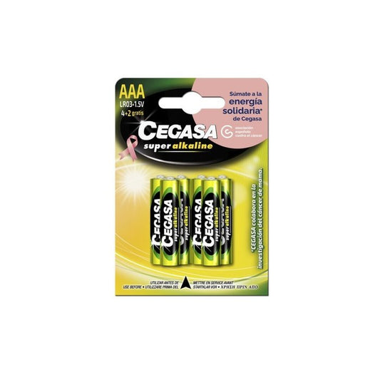 pilhas alcalinas LR03 4+2