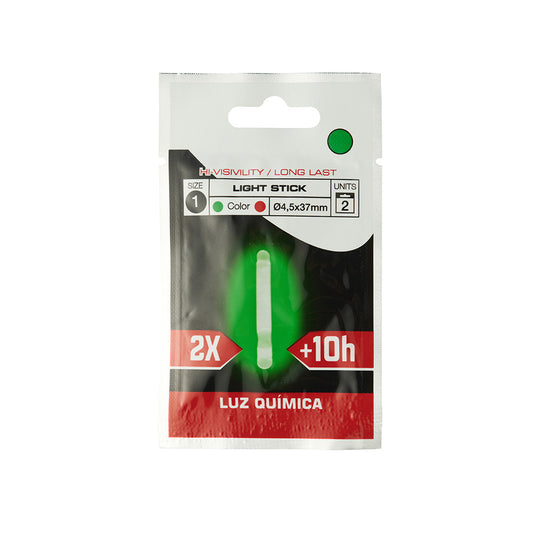 Barra pequeña de luz química color verde 2 unidades.