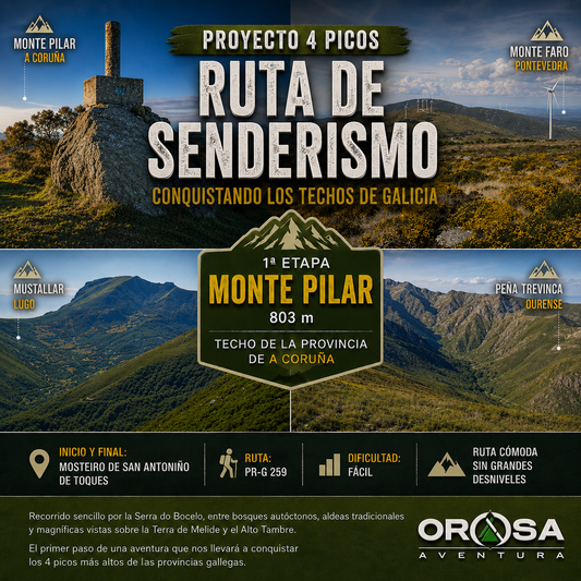 Proyecto 4 Picos / Monte Pilar (803 m) – El techo de la provincia de A Coruña