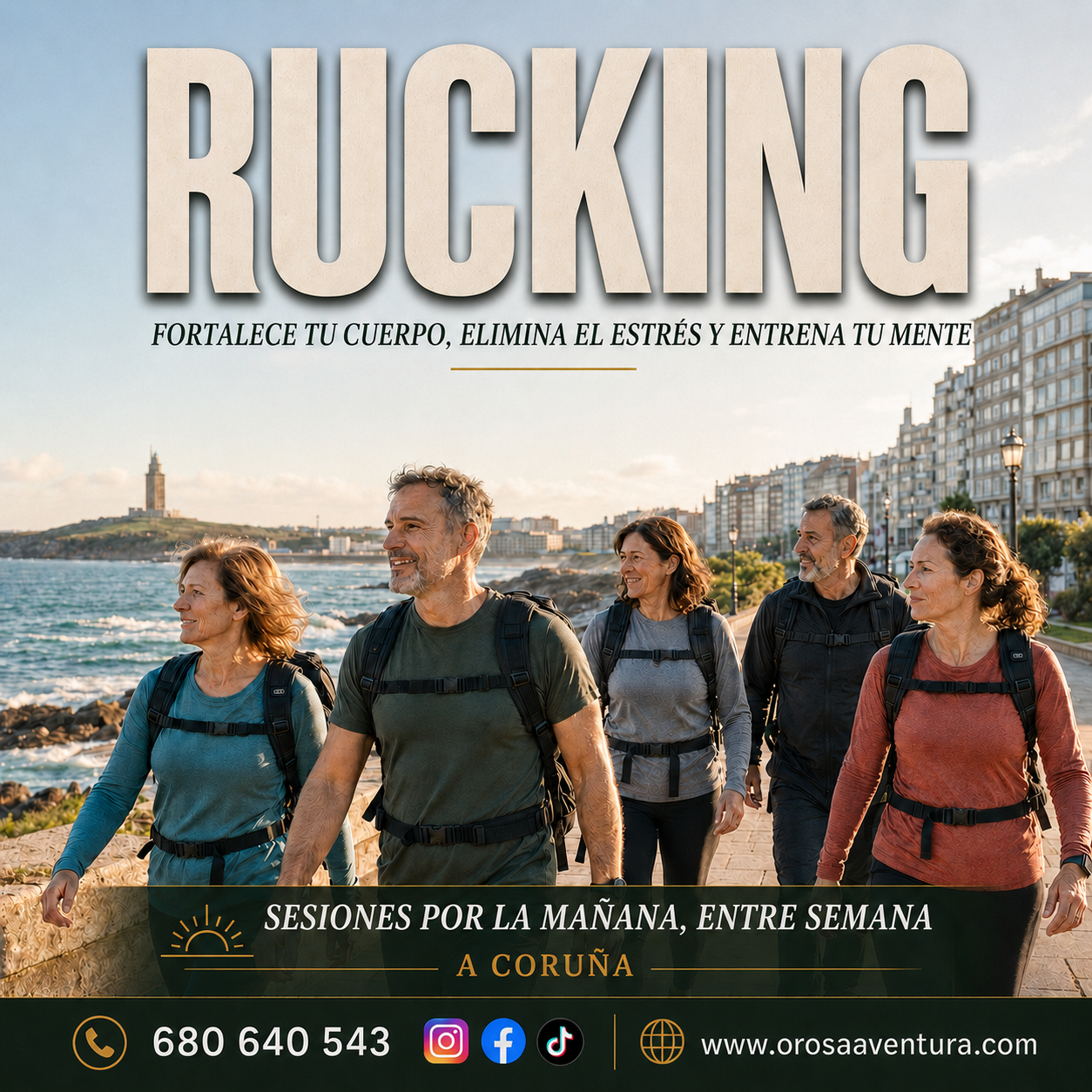 Entrenamiento funcional de "Rucking" Orosa Aventura.