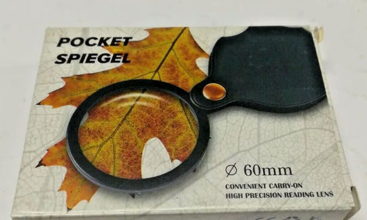 Lupa de bolsillo con funda 5,5 cm