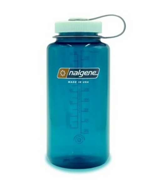 Botella reutilizable 1 litro azul mar boca ancha Nalgene Sustain