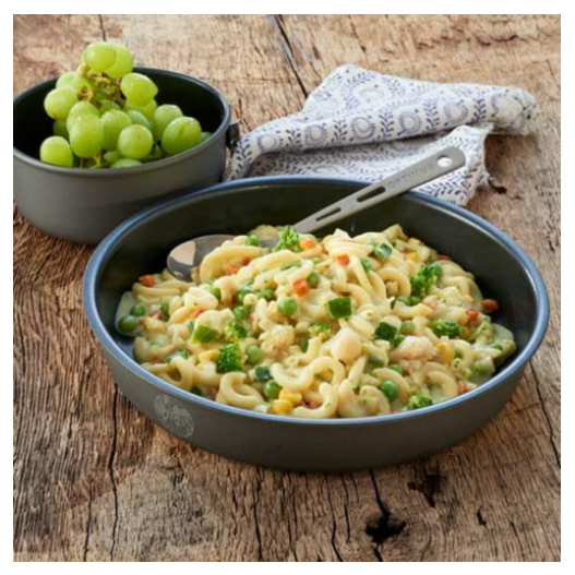 Pasta en salsa de legumbres