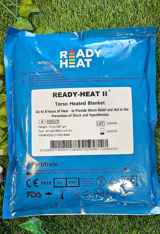 Cobertor de resgate e hipotermia de emergência com autoaquecimento ReadyHeat II de 6 painéis