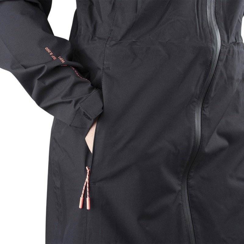 Anorak largo impermeable con membrana mod.Bishorn Negro Mujer