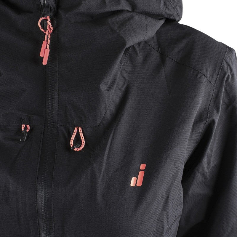 Anorak largo impermeable con membrana mod.Bishorn Negro Mujer