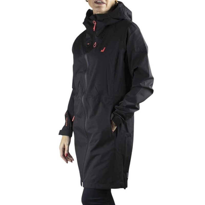 Anorak largo impermeable con membrana mod.Bishorn Negro Mujer