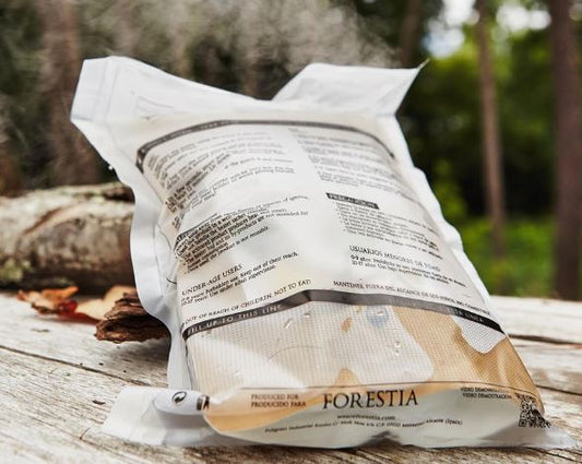 Bolsa calentadora de comida sin llama ni humos.