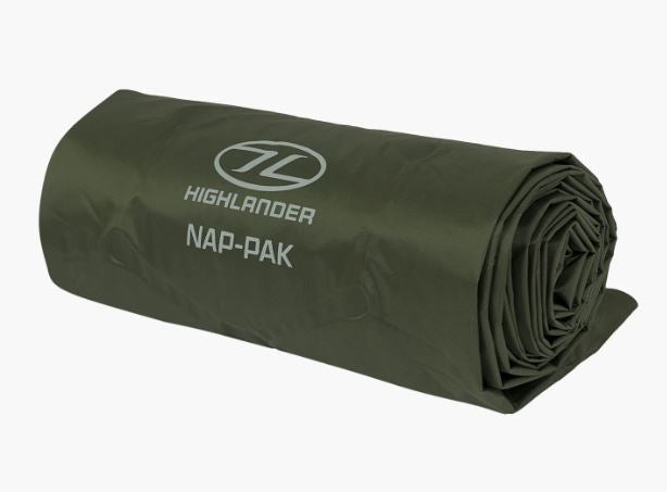 Colchoneta inflable aislante para camping y senderismo Highlander NAP-PAK.