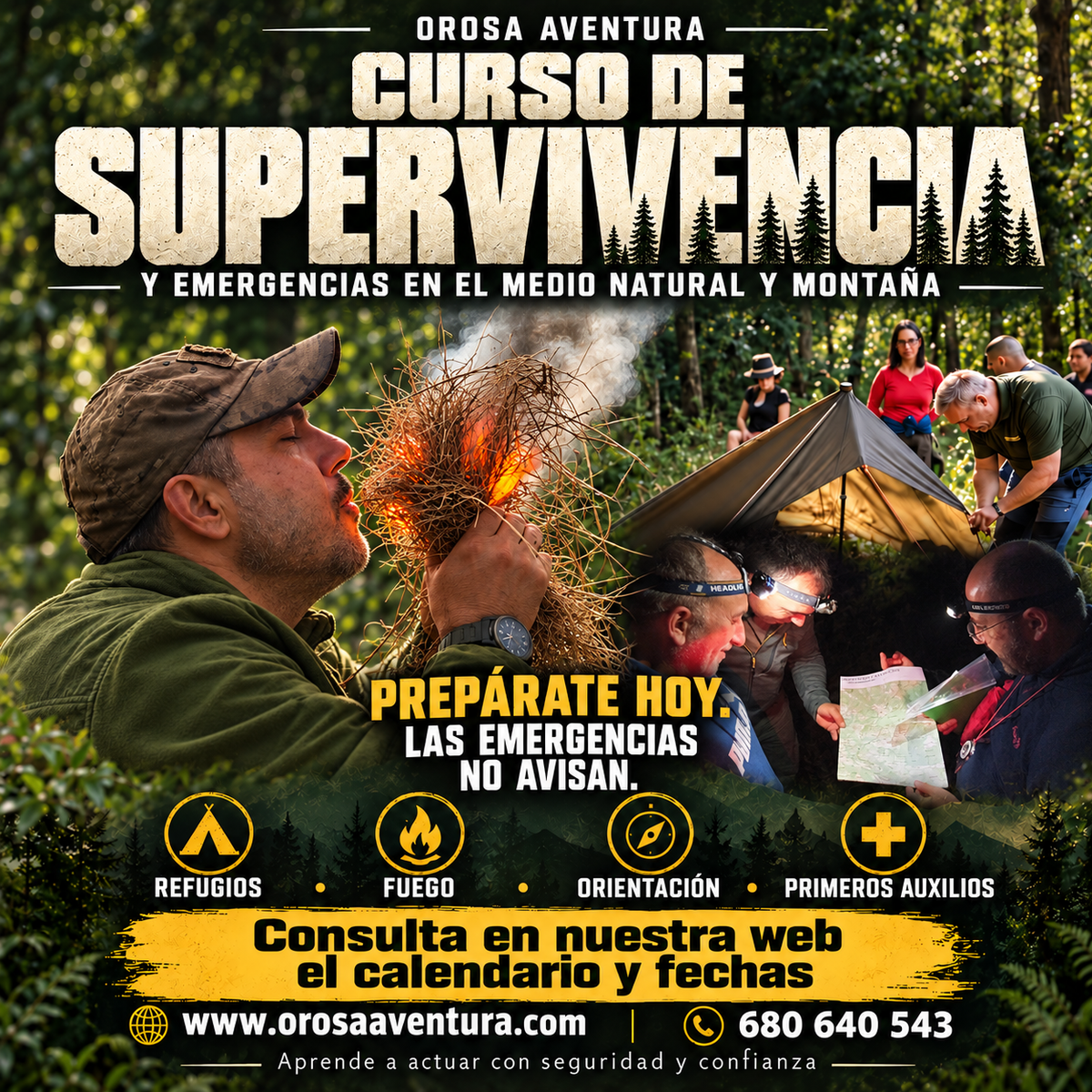 Curso básico de Supervivencia y Emergencias en el medio natural y montaña TEMN I. (16 - 17 Enero)