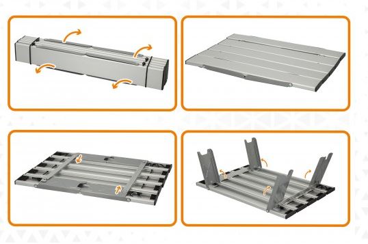 Mesa lateral pequena para camping