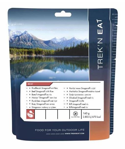 Comida liofilizada trek'n eat ternera stroganoff con arroz 160g