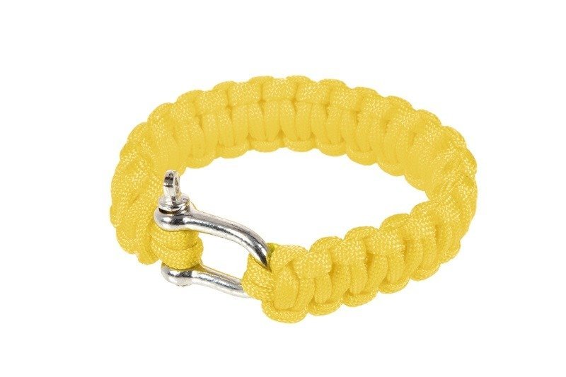 Pulseira de paracord de sobrevivência com manilha