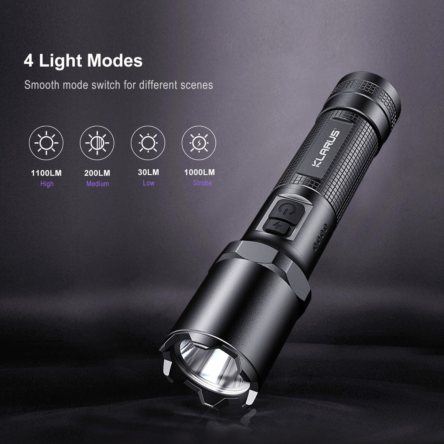 Lanterna portátil de alto desempenho Klarus 1100 Lumens