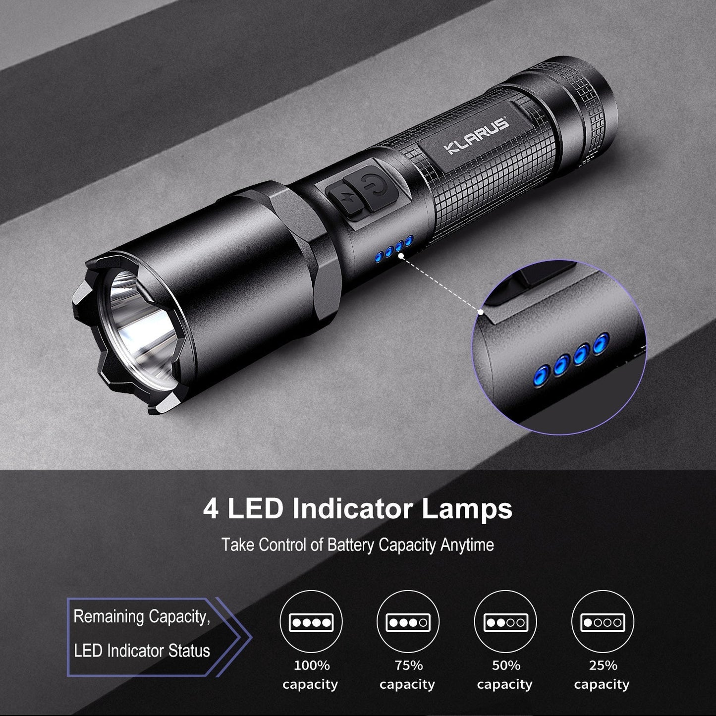 Lanterna portátil de alto desempenho Klarus 1100 Lumens