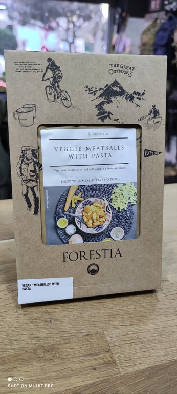 Envelope de refeição preparada de Almôndegas de Legumes com Massa Forestia