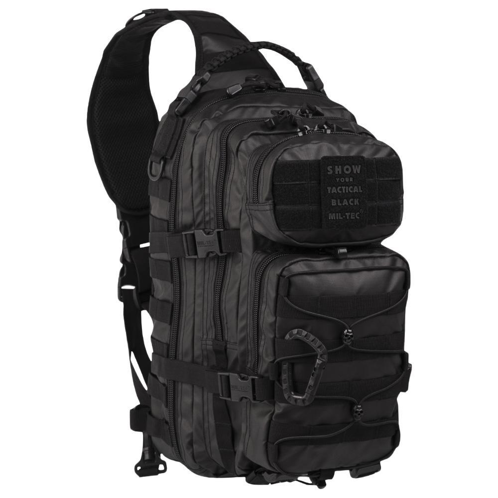 Mochila Bandolera Tactical negra One Strap 25L Mil-Tec NORTHVIVOR