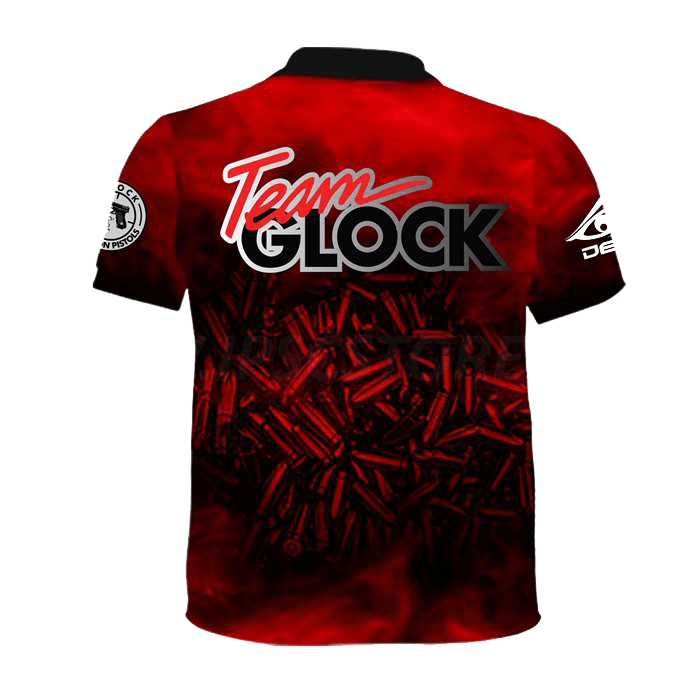 Polo IPSC manga corta IPSC Team Glock rojo NORTHVIVOR